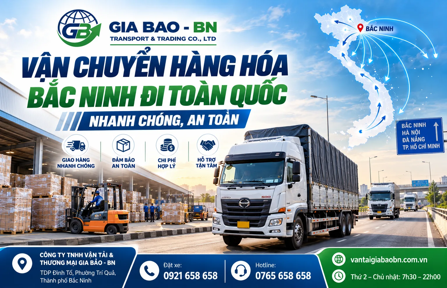 Vận Chuyển Hàng Hóa Bắc Ninh Đi Toàn Quốc Nhanh Chóng, An Toàn
